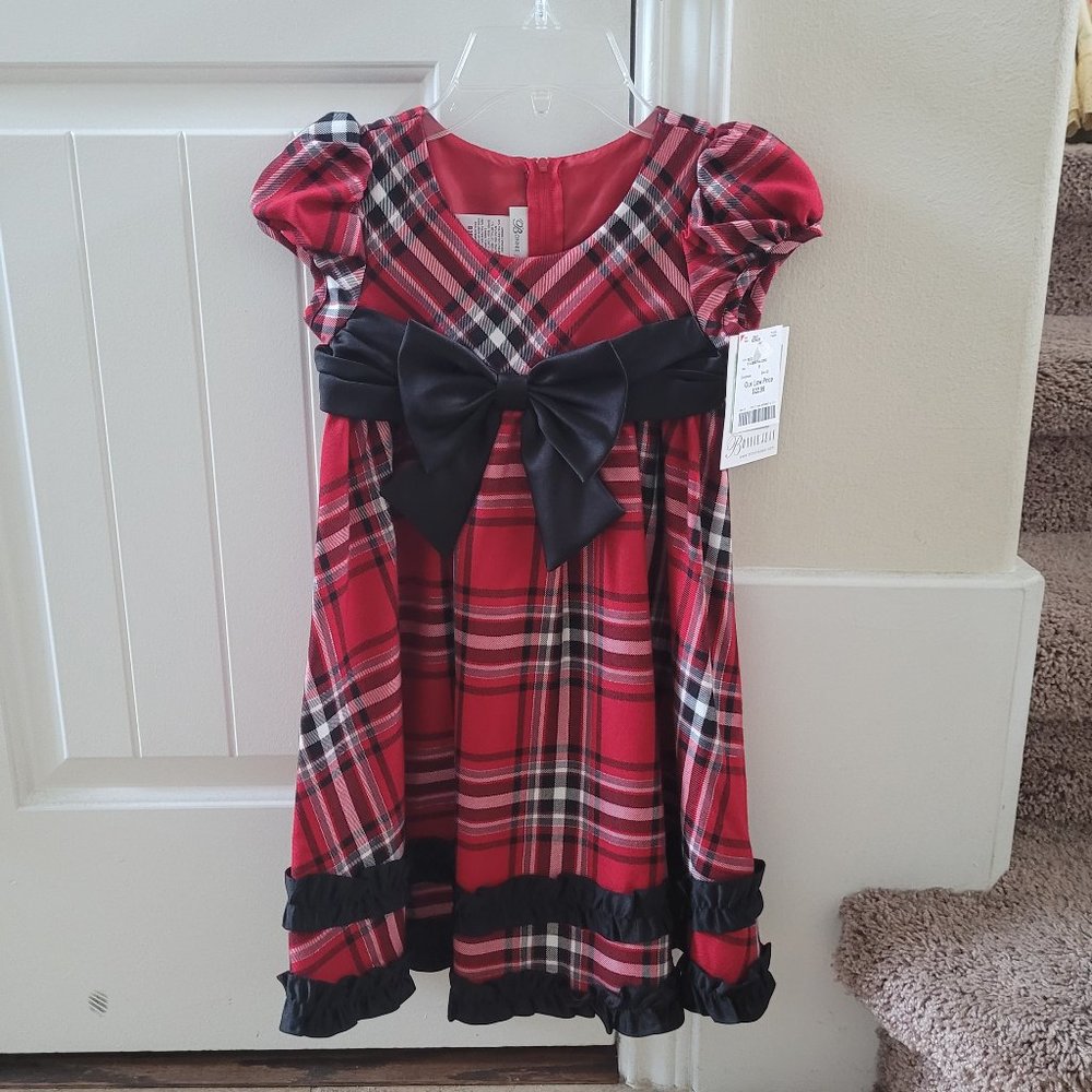Red and black dress